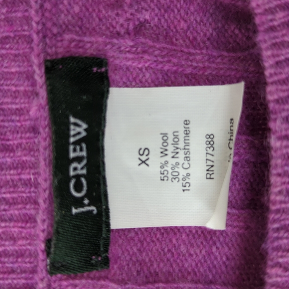 J. CREW CABLE KNIT WOOL CASHMERE BLEND SWEATER - Picture 3 of 4